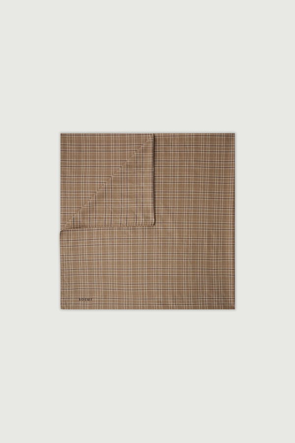 soeur Sky Checked Cotton Scarf