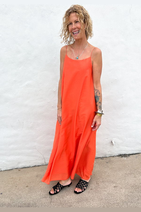 Pomandere Slip Dress - Lobster