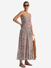 Apiece Apart Jana Ruched Bodice Maxi Dress - Clay Floral - Thumbnail 4