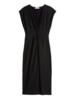 Apiece Apart Margit Twist Front Column Dress - Black - Thumbnail 1