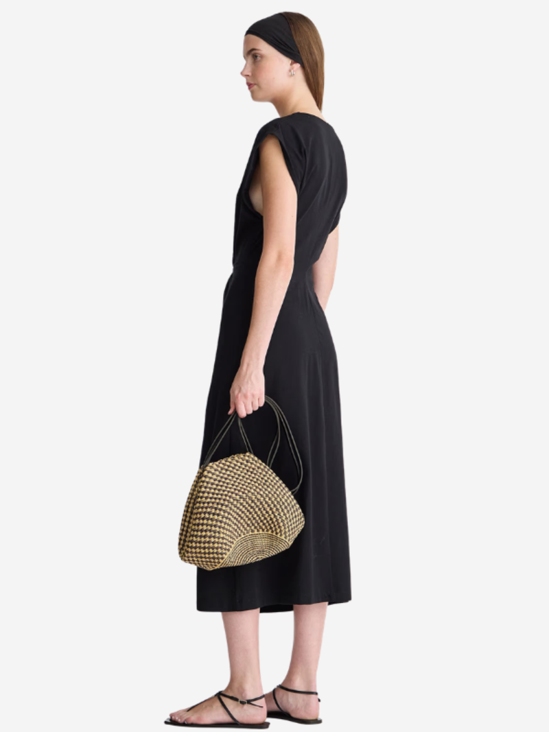Apiece Apart Margit Twist Front Column Dress - Black