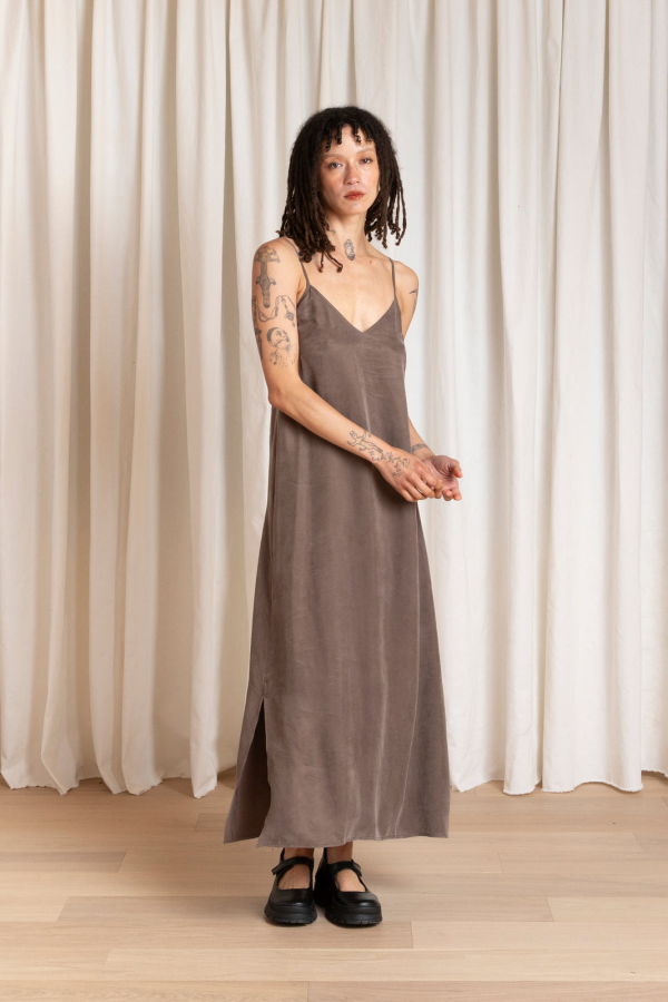 Ali Golden Slip Dress