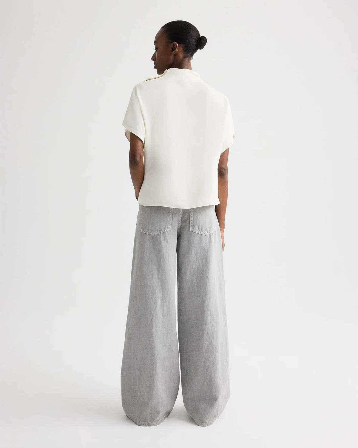 TWP Mock Neck Tee - Bone - Image 6 of 6
