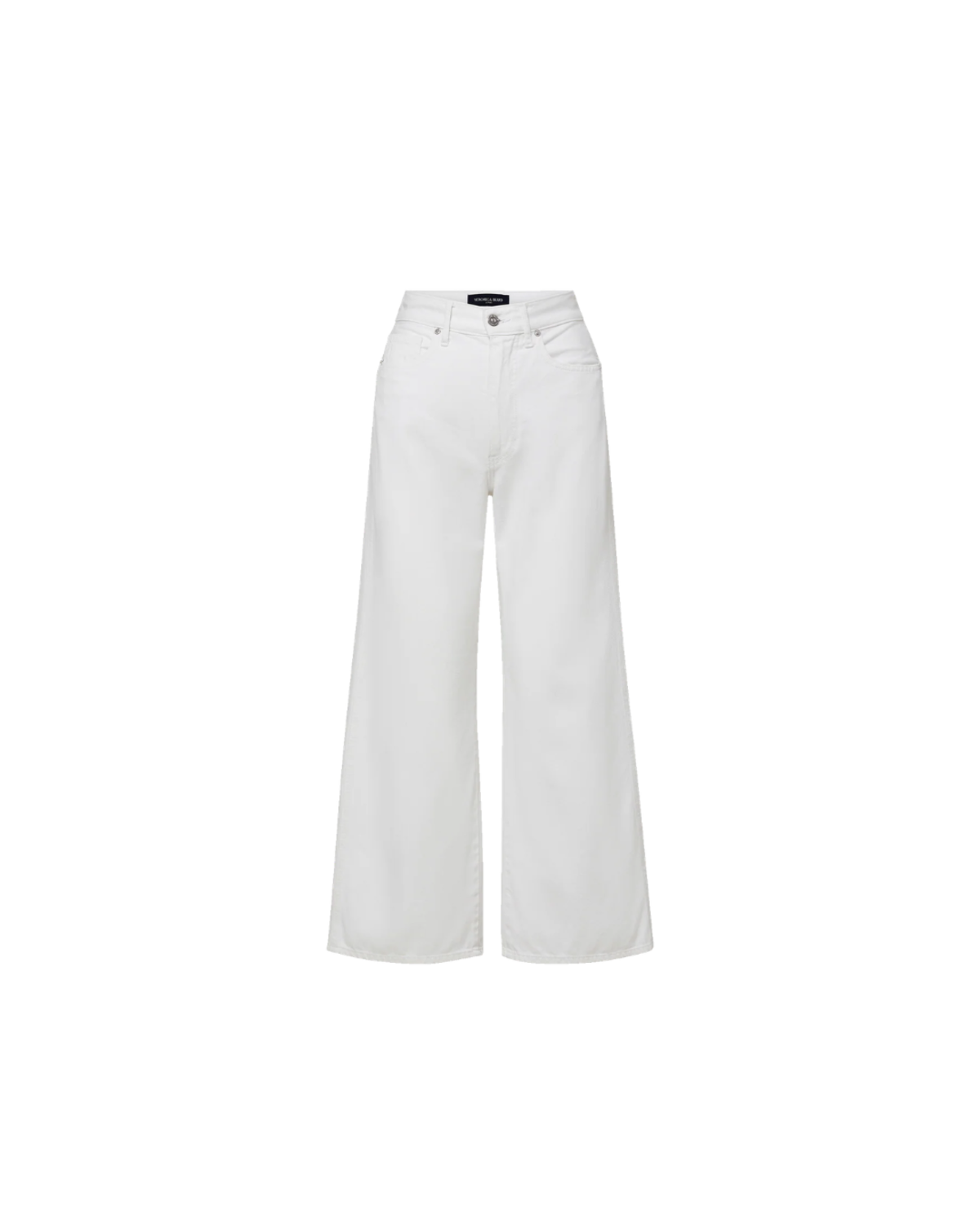 Veronica Beard Taylor Cropped Wide Leg Jean - White - Image 1 of 6