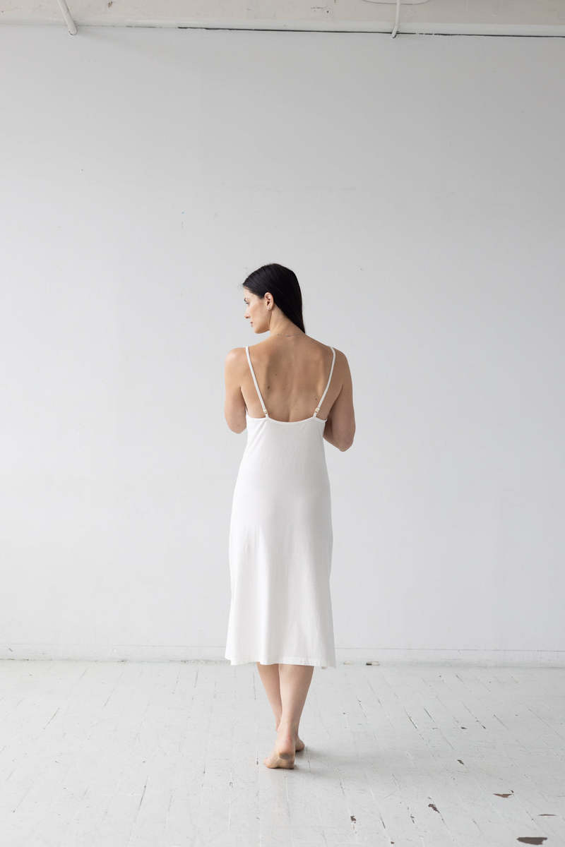 Salua Lingerie Alma Midi Chemise - Light Pink/Pink/White