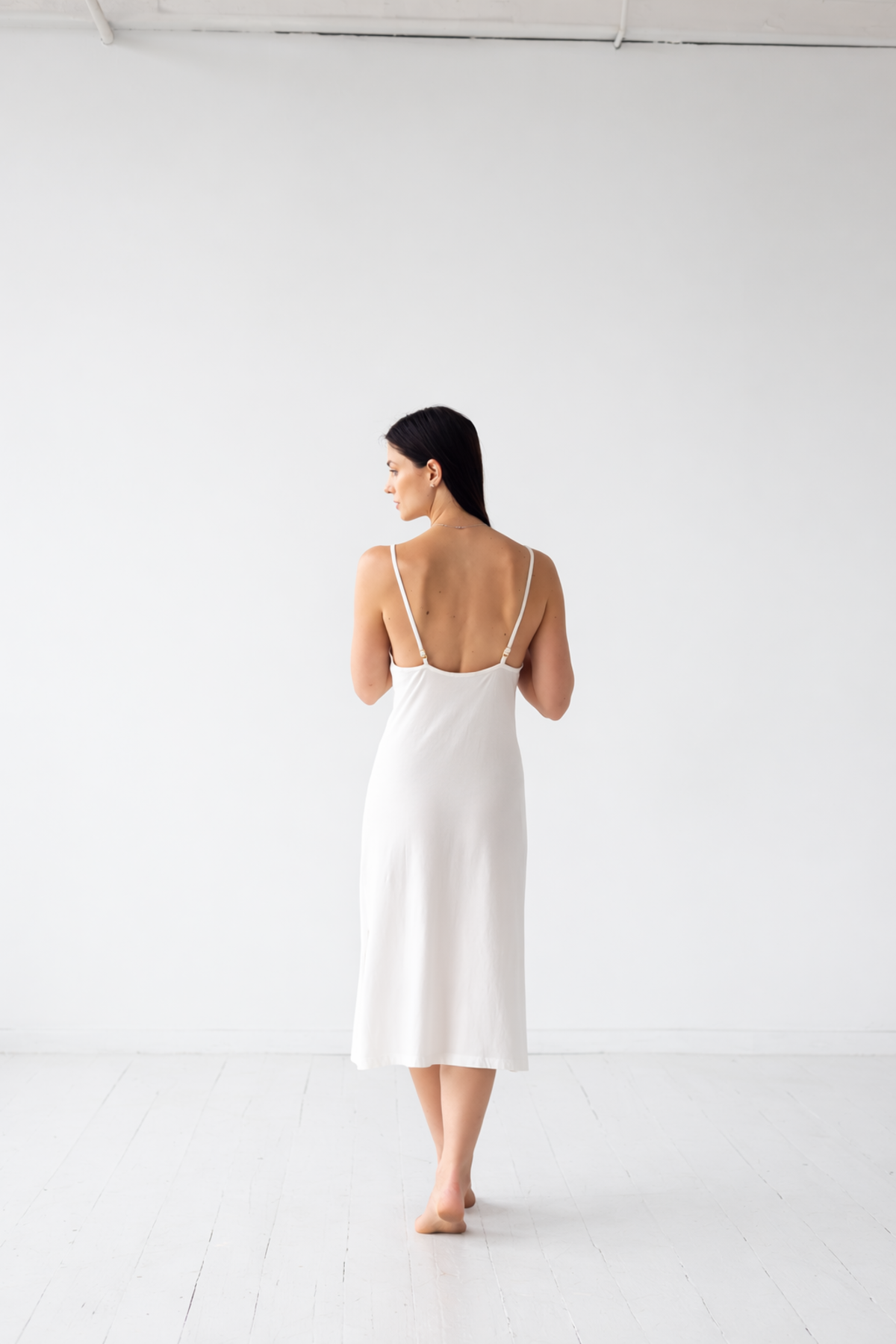 Salua Lingerie Alma Midi Chemise - Light Pink/Pink/White - Image 8 of 8