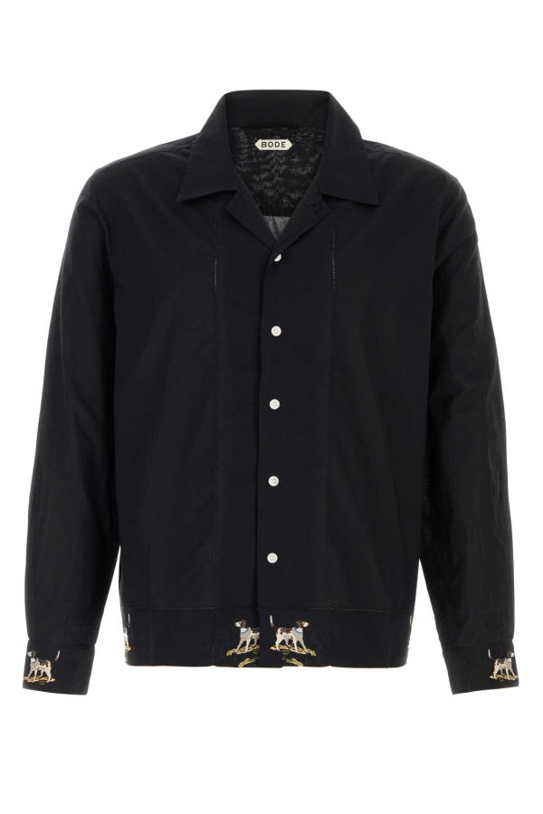 BODE Black Poplin Pointer Shirt
