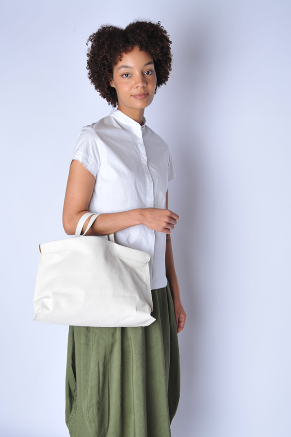 BEA MOMBAERS Midi Shopper Bag - Chalk