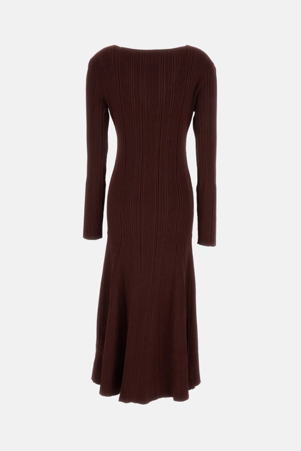 Self-Portrait Knitted Dress - Brown