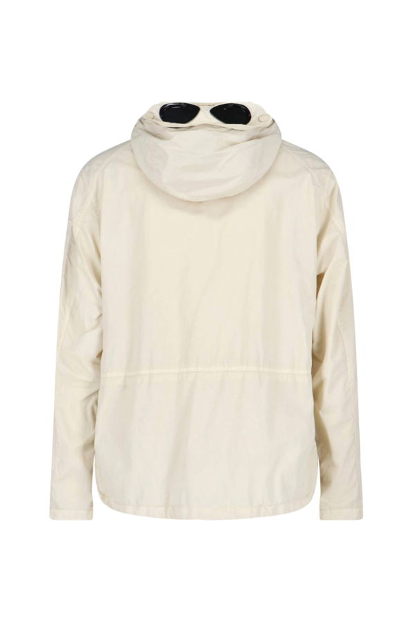 C.P. Company Flatt Nylon Goggle Jacket - Cream