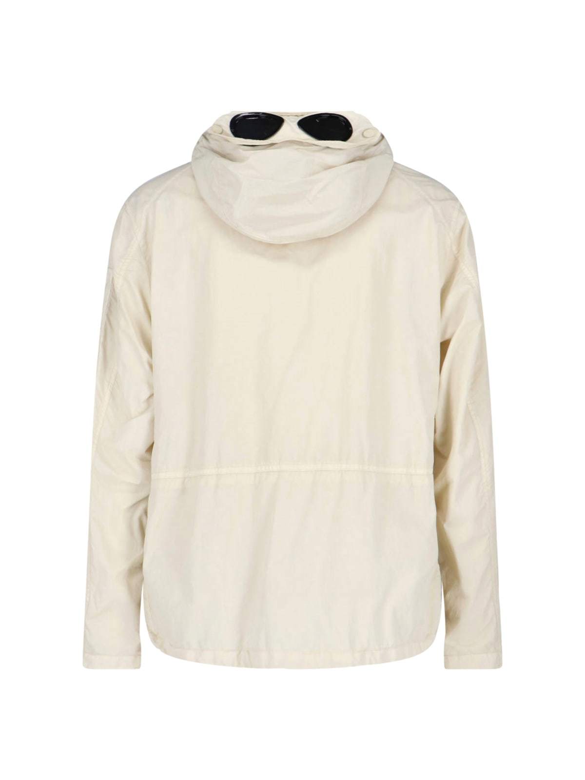 C.P. Company Flatt Nylon Goggle Jacket - Cream - Image 2 of 5
