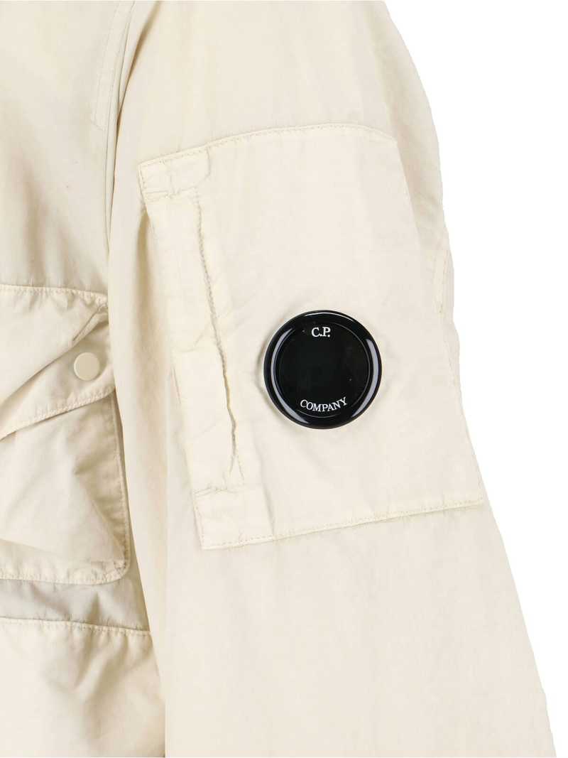 C.P. Company Flatt Nylon Goggle Jacket - Cream
