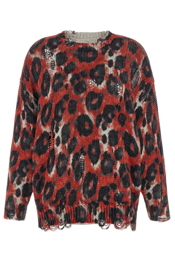 R13 Torn Sweater - Red