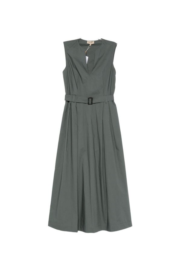 Woolrich Cotton Belted Long Coat - Green