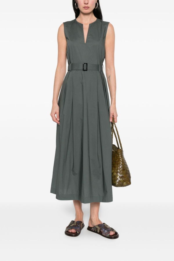 Woolrich Cotton Belted Long Coat - Green