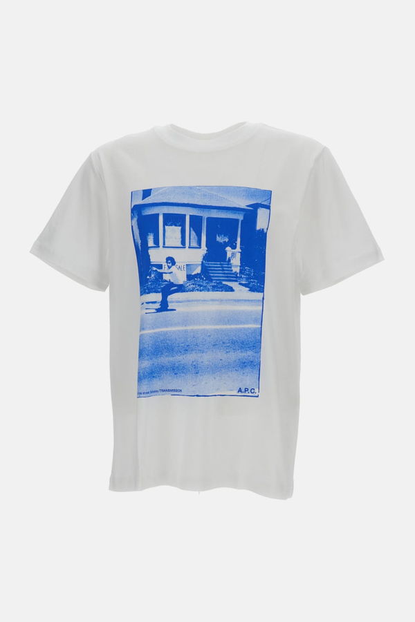 A.P.C. Short-Sleeve T-Shirt with Print - White