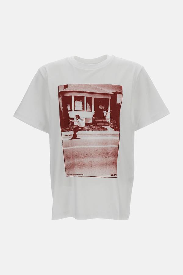 A.P.C. Short-Sleeve T-Shirt With Print - White