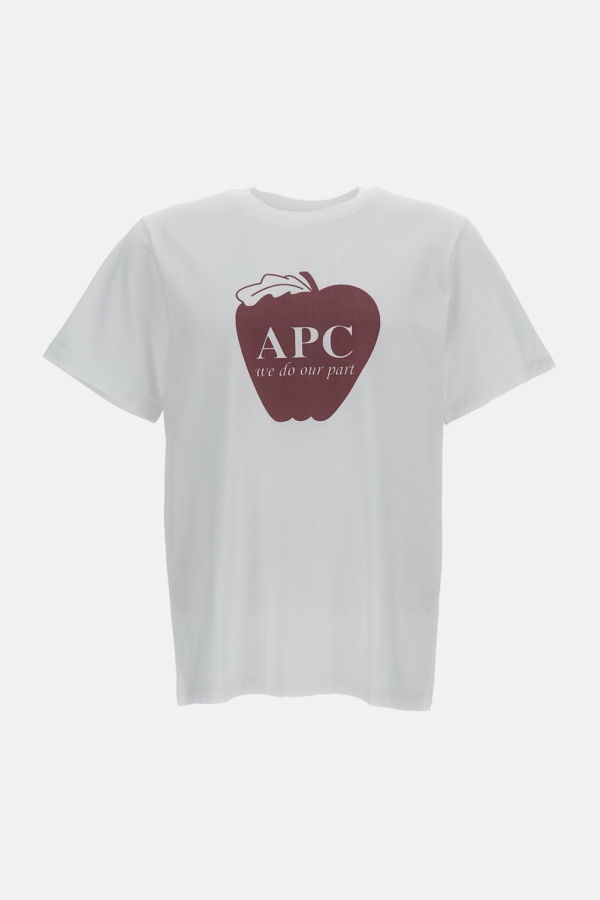 A.P.C. Short-Sleeve T-Shirt with Print - White