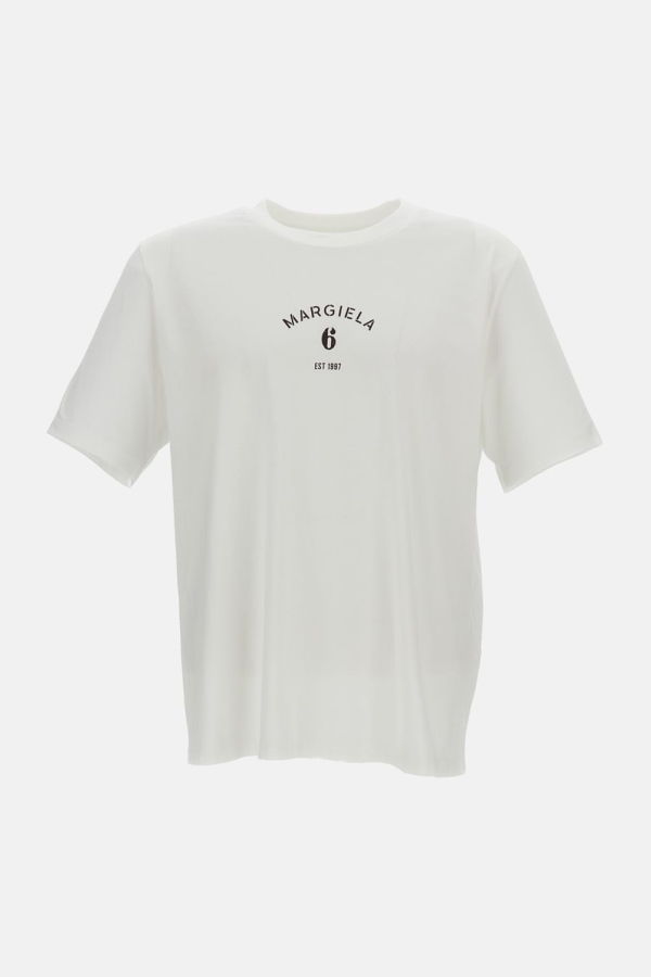 MM6 Maison Margiela Short-Sleeve T-Shirt With A Print - White