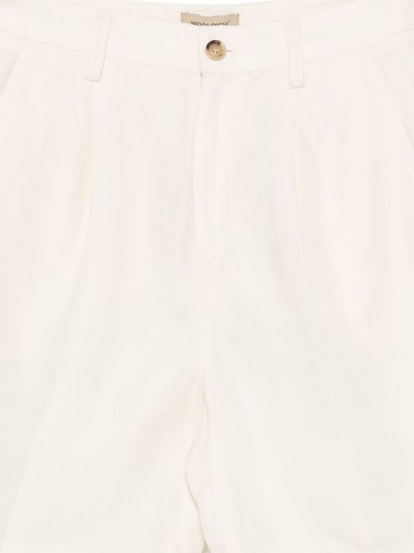 Woolrich Linen Blend Shorts - Beige