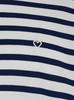 Ami Alexandre Mattiussi Quota Long Sleeve Boxy Fit Mariniere Tee with Ami de Coeur Patch - Blue - Thumbnail 3