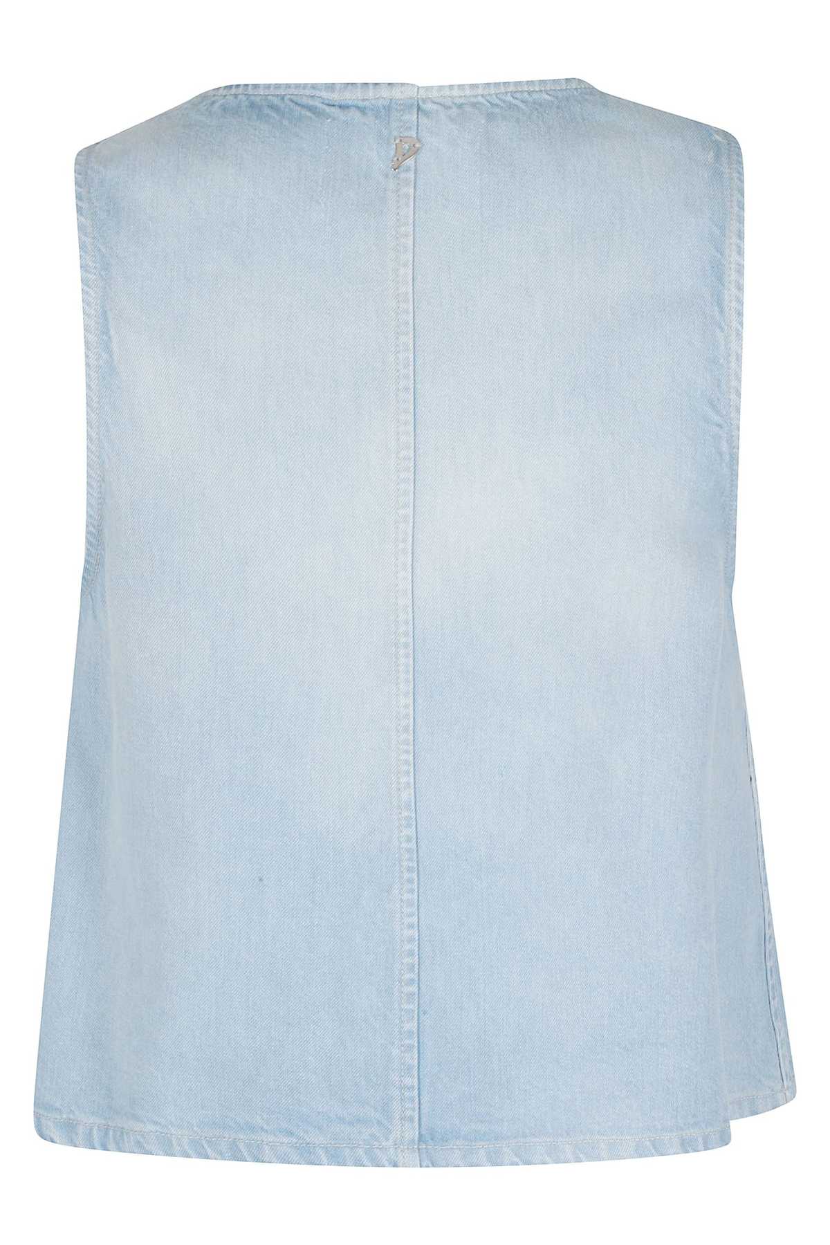 Dondup Top In Denim Top - Blue - Image 2 of 2
