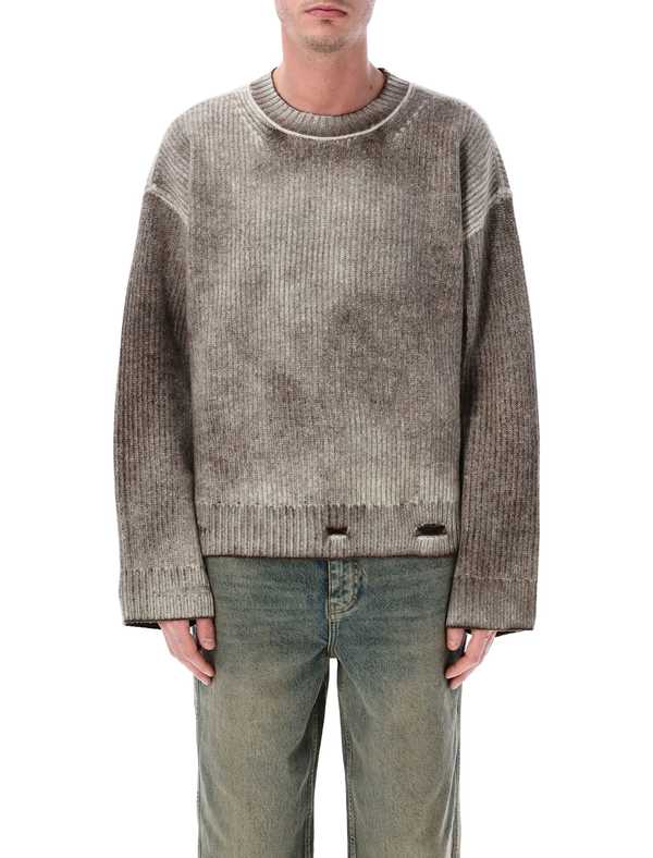 Represent Reversible Fade Out Knit Sweater - NERO