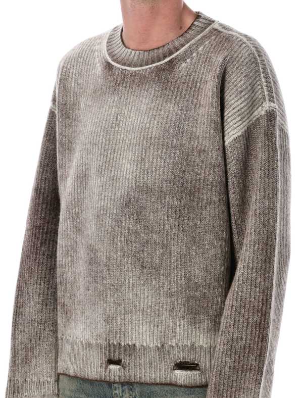 Represent Reversible Fade Out Knit Sweater - NERO