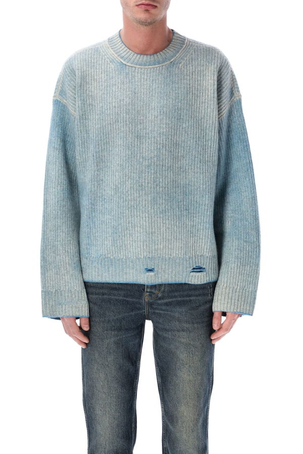 Represent Reversible Fade Out Knit Sweater - Cloud