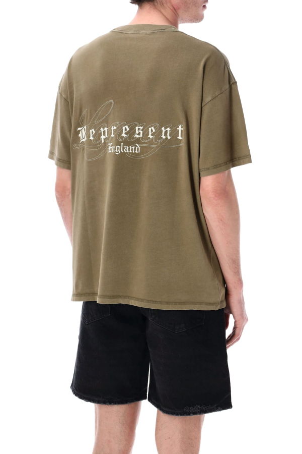 Represent Legacy Overprint T-Shirt - Aged Khaki