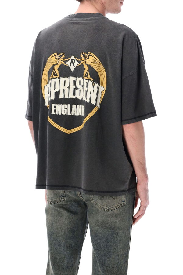 Represent Angel Border T-Shirt - Stained Black