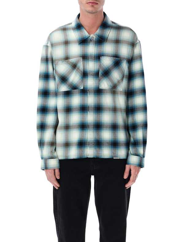 Represent Sun Bleached Flannel Shirt - Cloud