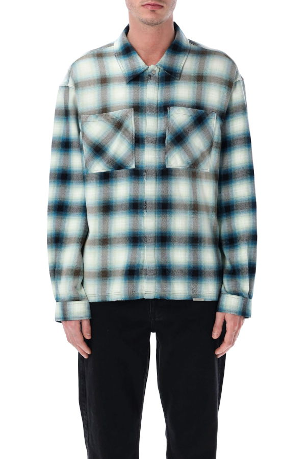 Represent Sun Bleached Flannel Shirt - Cloud