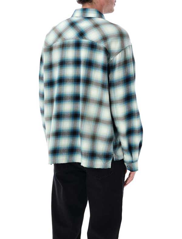 Represent Sun Bleached Flannel Shirt - Cloud