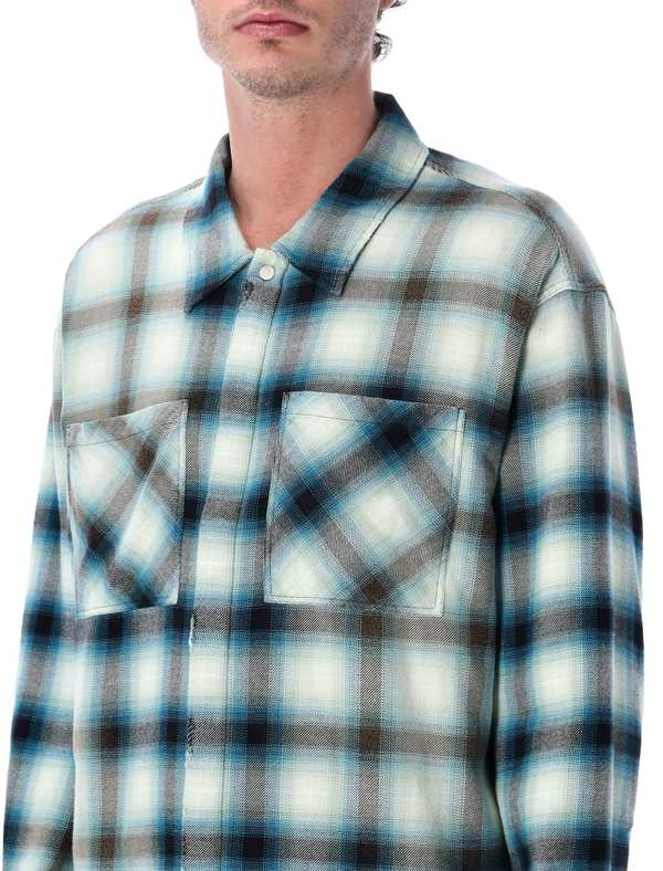 Represent Sun Bleached Flannel Shirt - Cloud