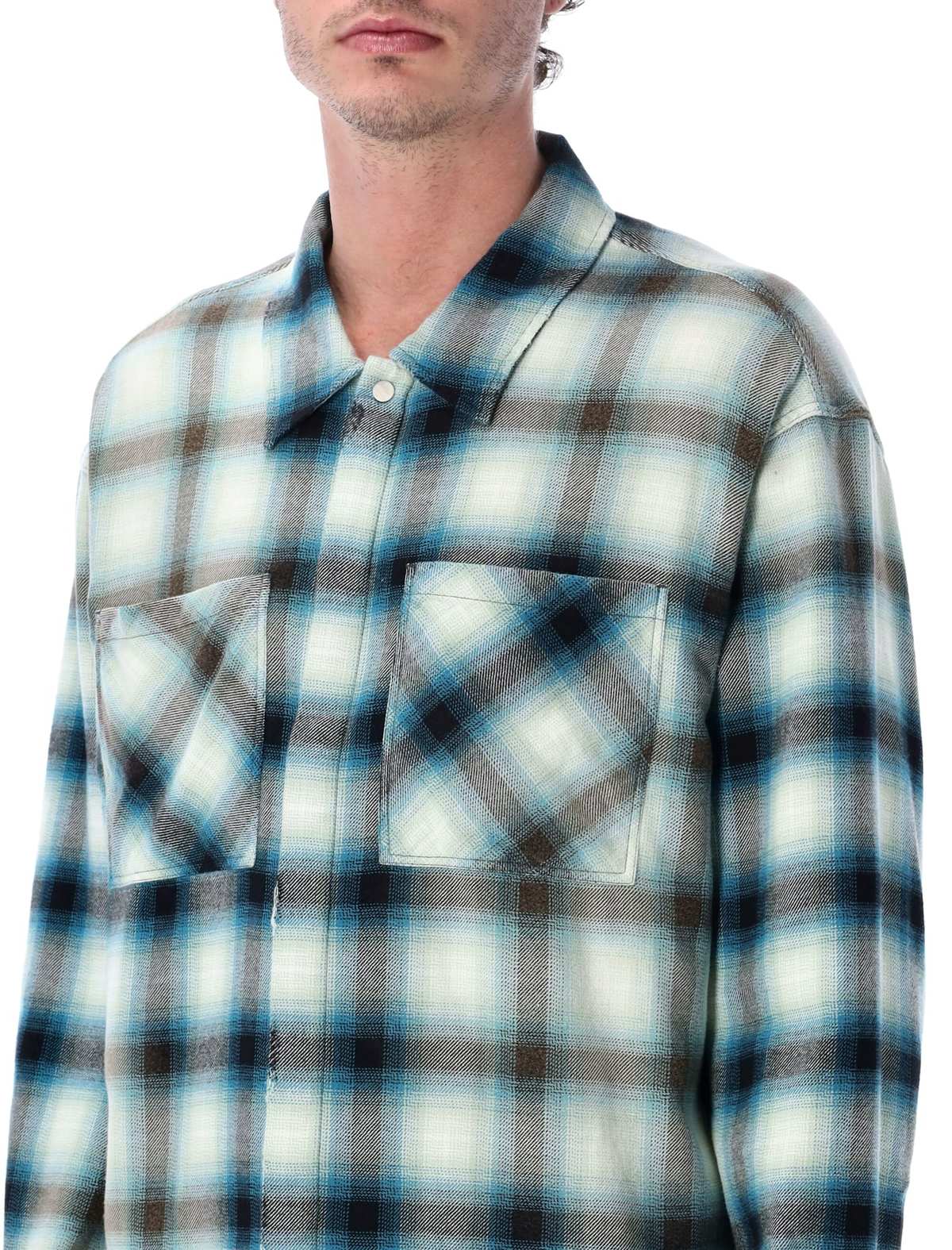 Represent Sun Bleached Flannel Shirt - Cloud - Image 3 of 3