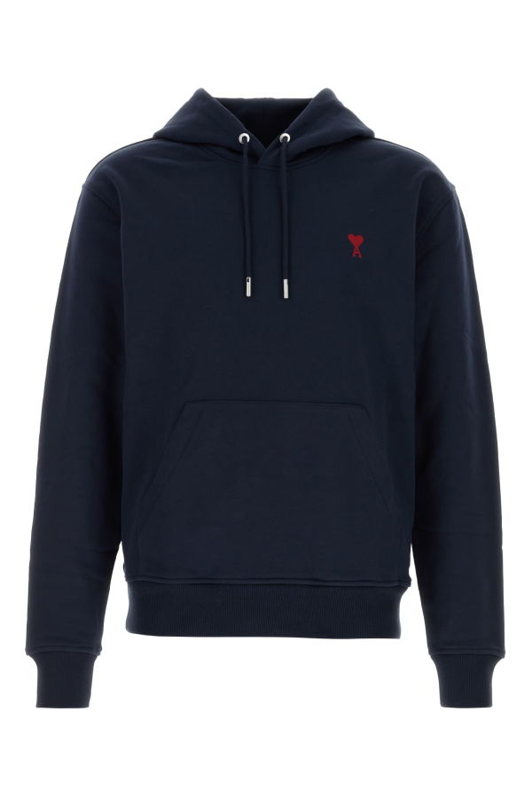 Ami Alexandre Mattiussi Navy Blue Cotton Sweatshirt - Nightblue