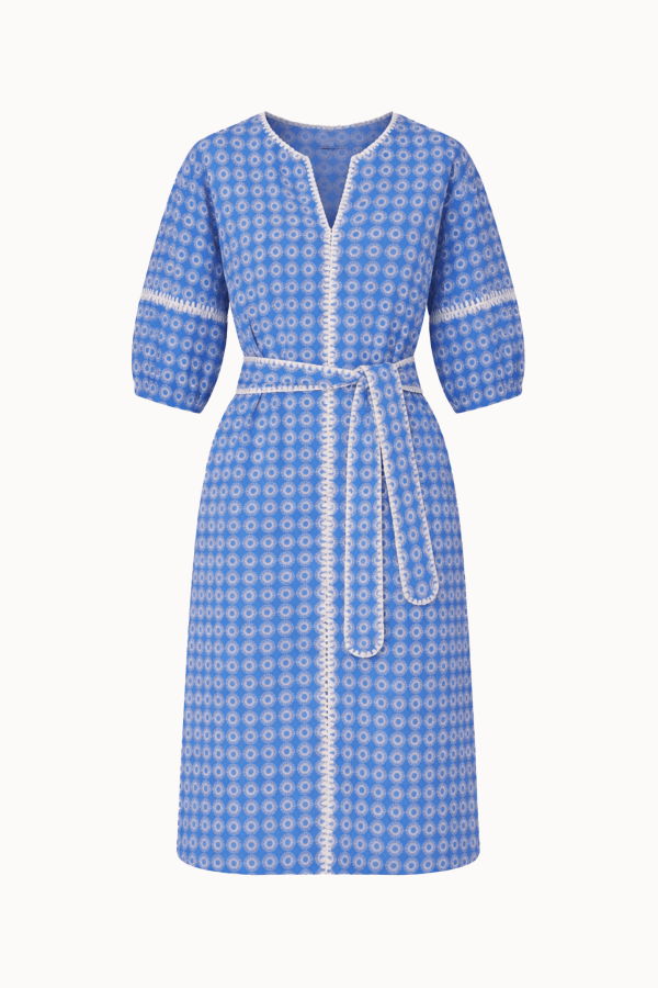 Megan Park Broidery Crochet Trim Dress