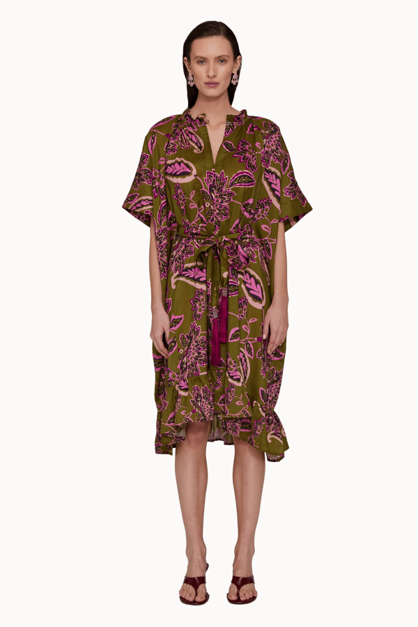 Megan Park Lyla Silk Cotton Kaftan and Wrap Dress