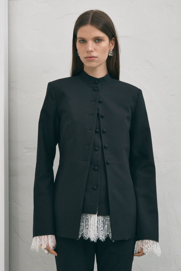 Third Form Nocturne Lace Trim Blazer