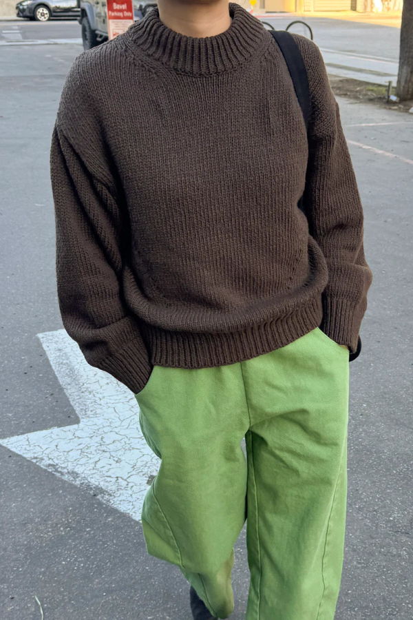 Le Bon Shoppe Zoe Cotton Sweater - Brown