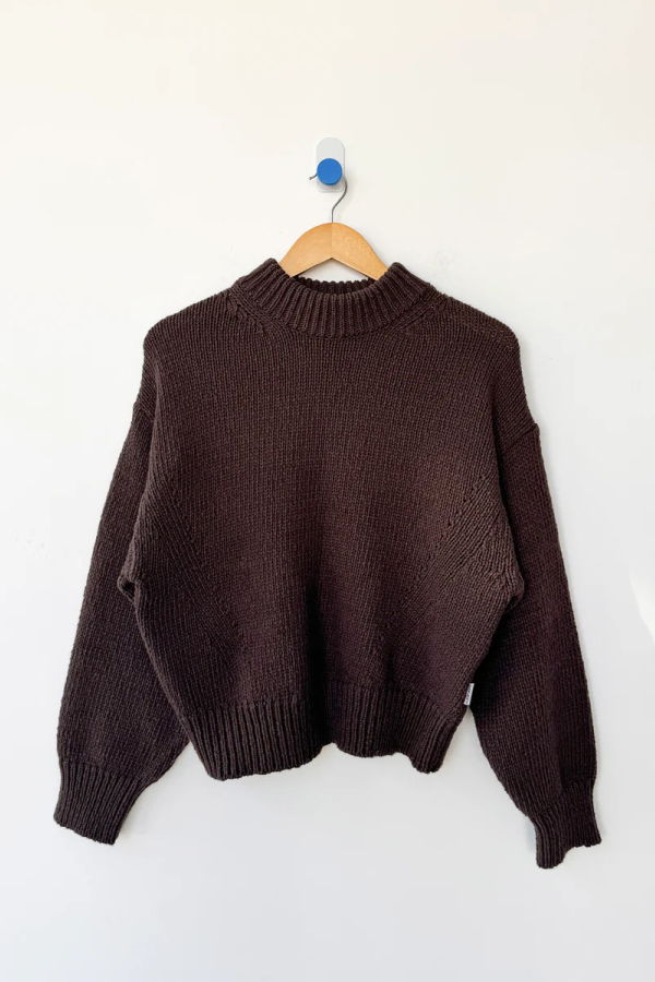 Le Bon Shoppe Zoe Cotton Sweater - Brown