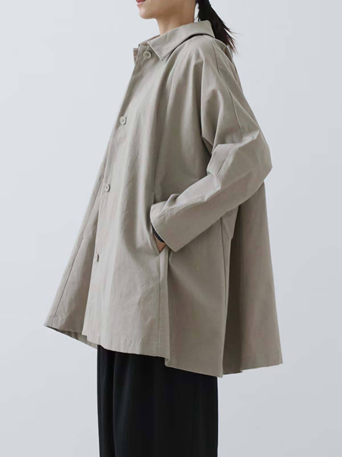 Evam Eva Cotton/Hemp Short Coat - Image 3 of 11