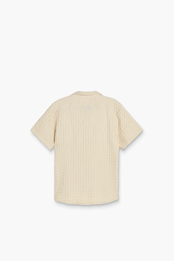OAS Ecru Cuba Waffle Shirt