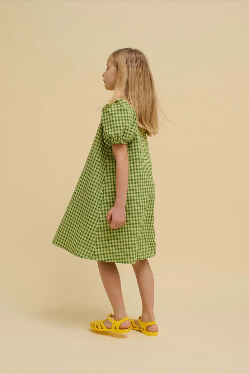OXOX Club Green Checkered Dress