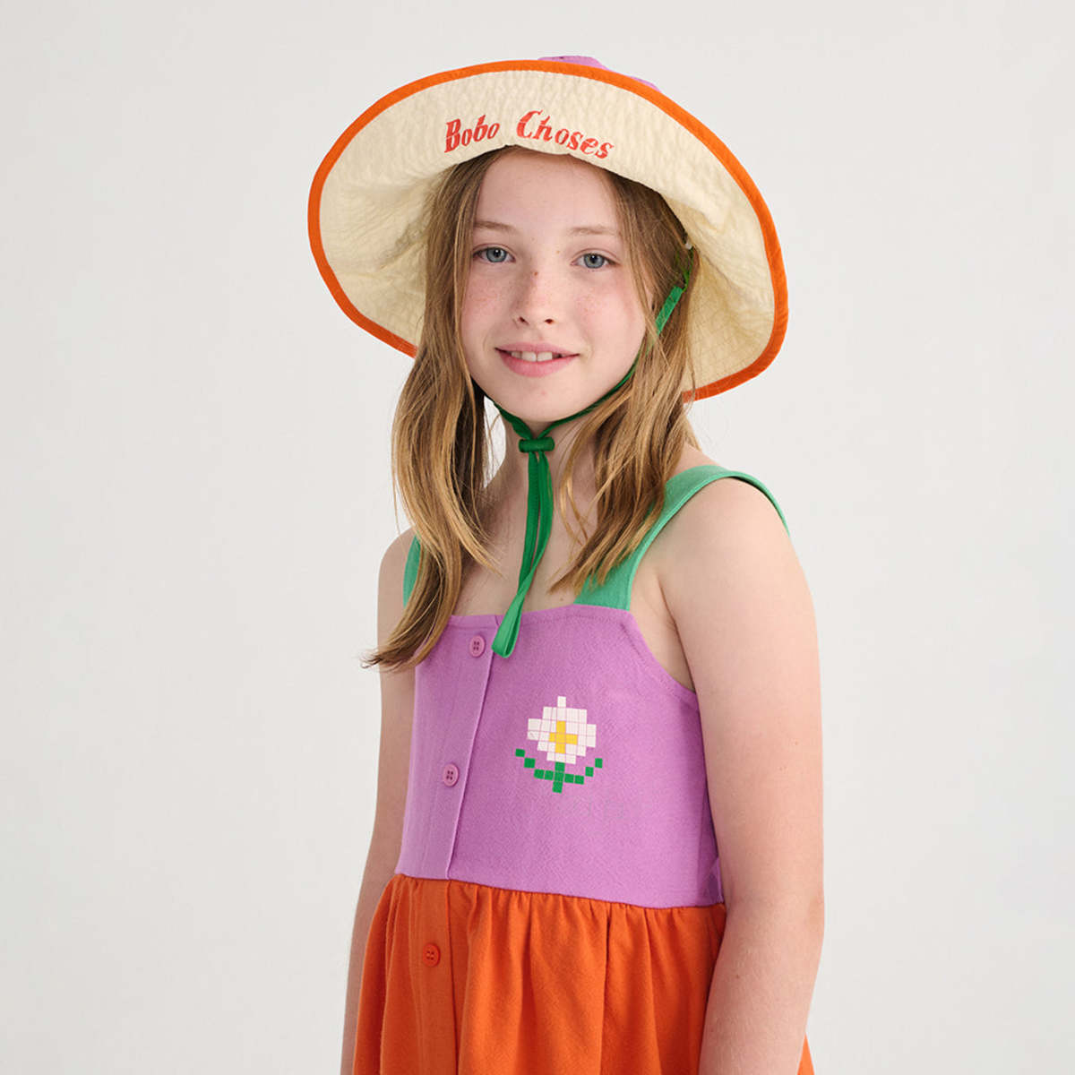 KIDS Bobo Choses Pixel Daisy Colour Block Dress - Multicolour - Image 5 of 5