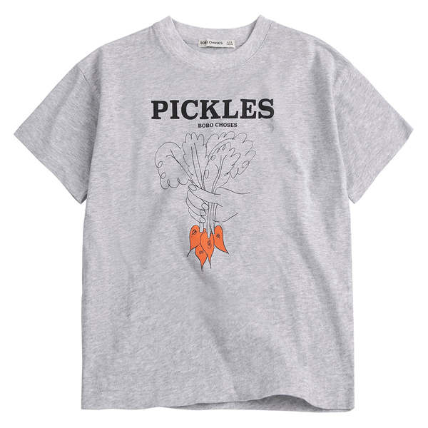 KIDS Bobo Choses Bunch Of Vegetables Print Tee - Gray