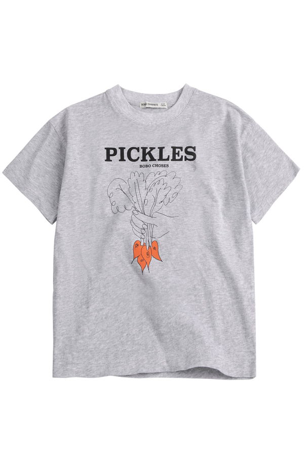 KIDS Bobo Choses Bunch Of Vegetables Print Tee - Gray