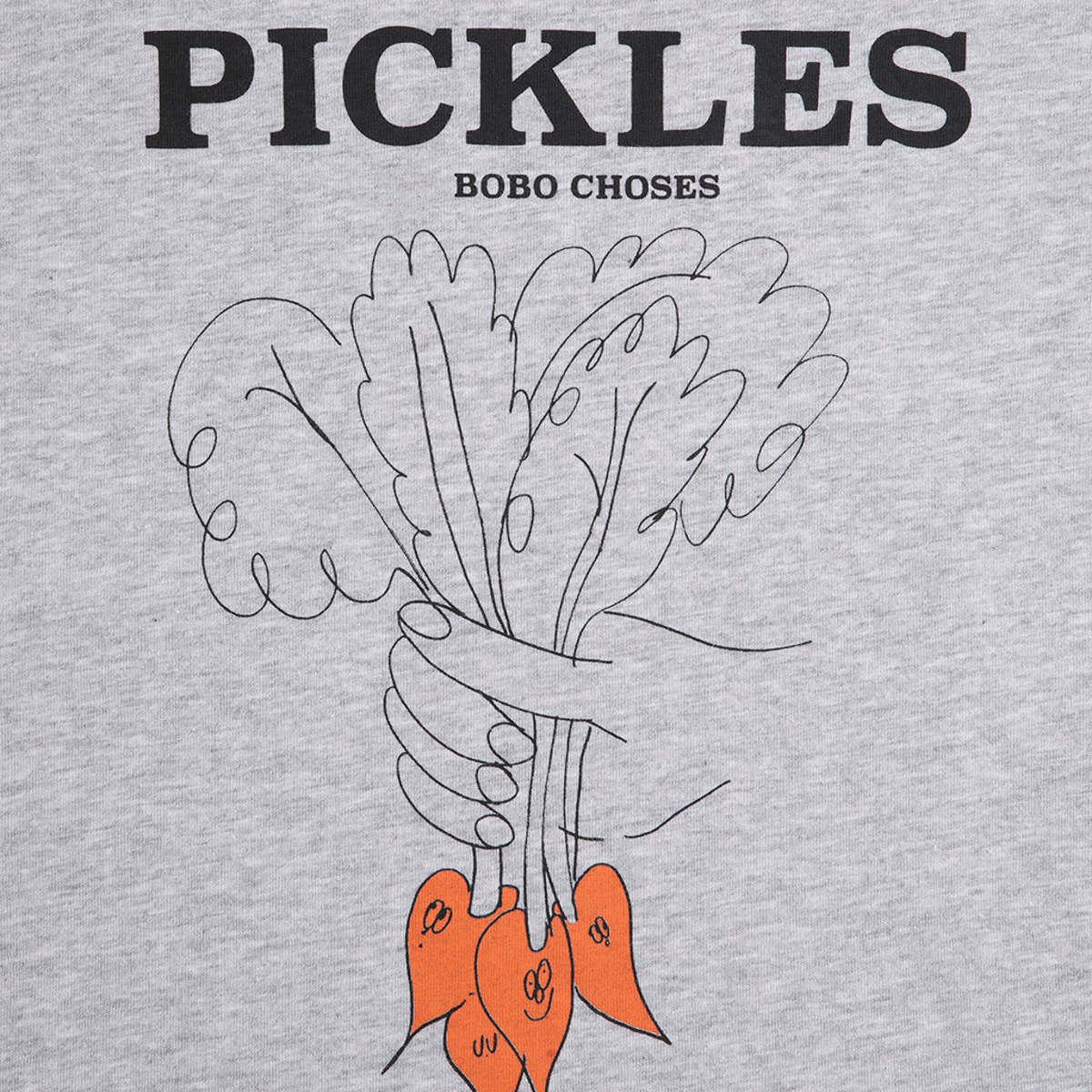 KIDS Bobo Choses Bunch Of Vegetables Print Tee - Gray - Image 2 of 6