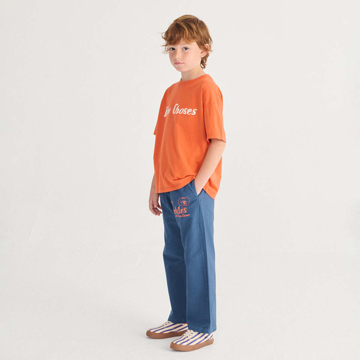 KIDS Bobo Choses Logo Print T-Shirt - Orange - Image 3 of 7